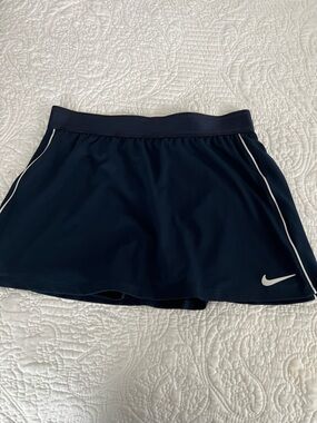 Nike Navy Mini Skort with White Piping